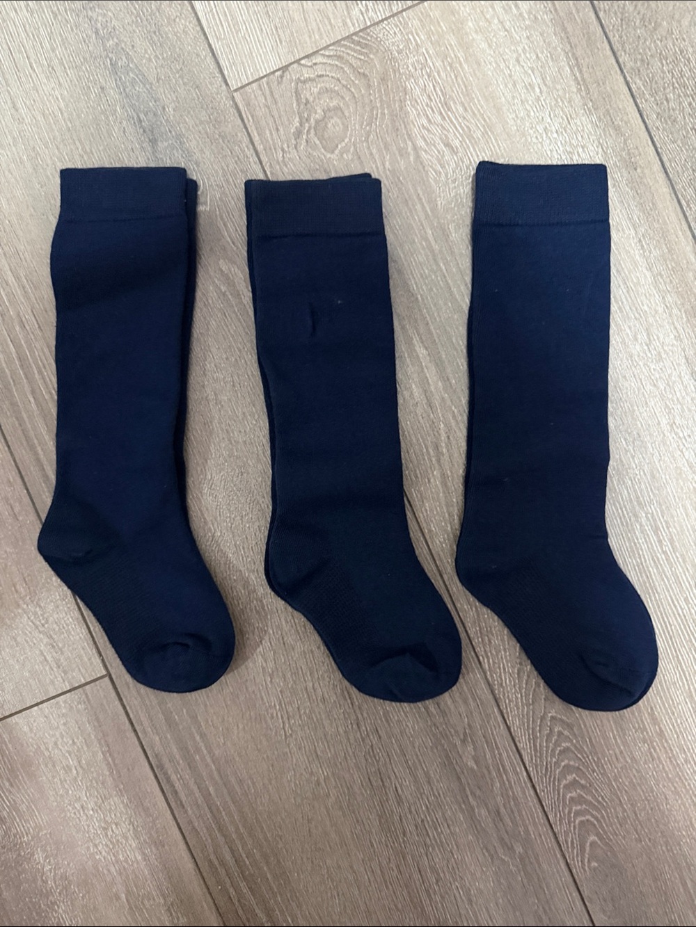 Kids Navy School Knee-High Socks - Pack of 3